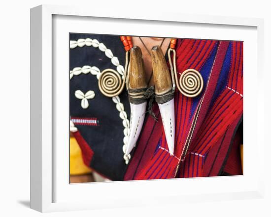 Chang Tribe, Man's Jewellery, Nagaland, N.E. India-Peter Adams-Framed Photographic Print