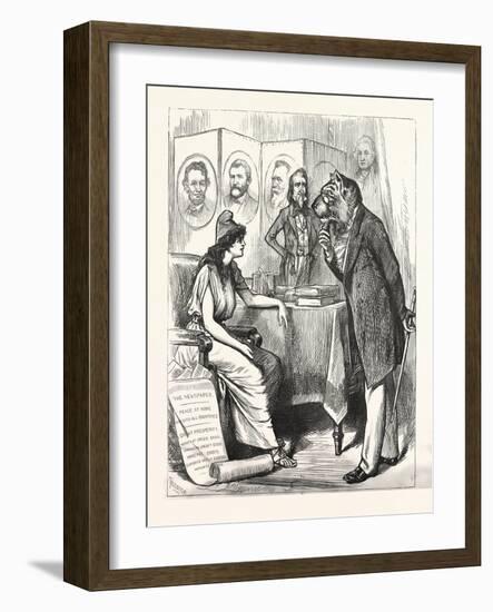 Change Is Necessary Democratic Cry, USA, 1880, Politics, Political, Politic, Campaign, Patriotic-null-Framed Giclee Print