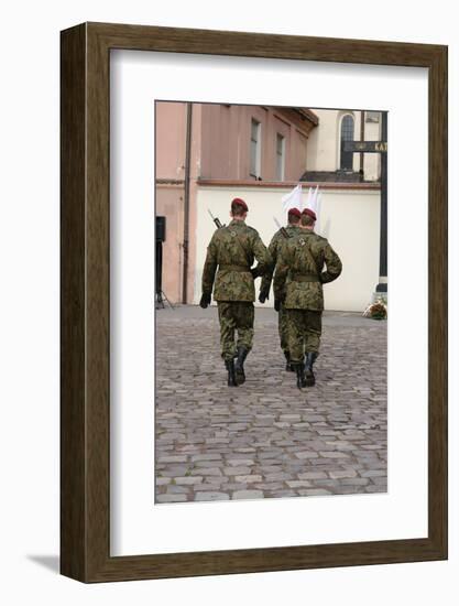 Change of Honor Guard by Katyn Memorial in the Independence Day of Poland - Krakow-pryzmat-Framed Photographic Print