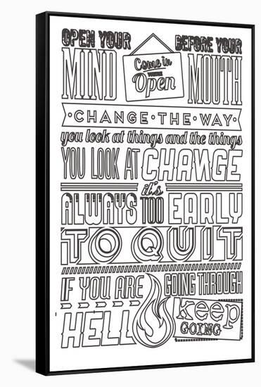 Change Set Black-Vintage Vector Studio-Framed Stretched Canvas