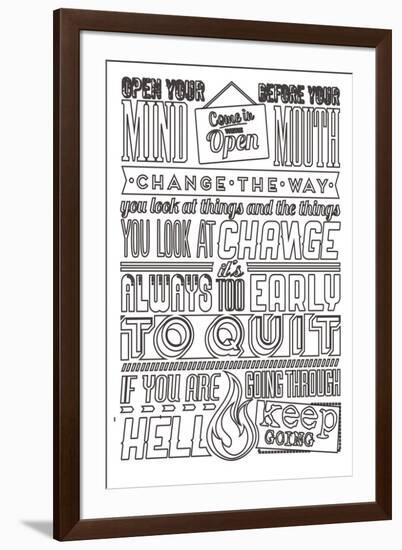 Change Set Black-Vintage Vector Studio-Framed Art Print