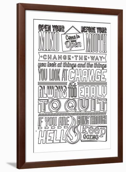 Change Set Black-Vintage Vector Studio-Framed Art Print