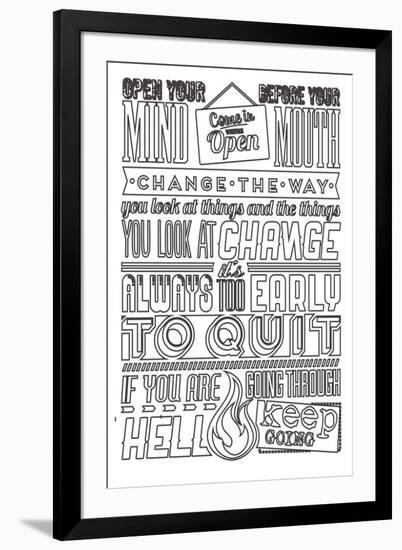 Change Set Black-Vintage Vector Studio-Framed Art Print