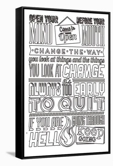 Change Set Black-Vintage Vector Studio-Framed Stretched Canvas