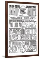 Change Set Black-Vintage Vector Studio-Framed Art Print