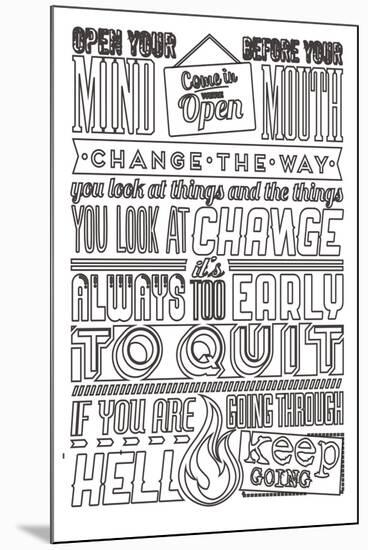 Change Set Black-Vintage Vector Studio-Mounted Premium Giclee Print