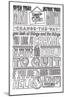 Change Set Black-Vintage Vector Studio-Mounted Art Print