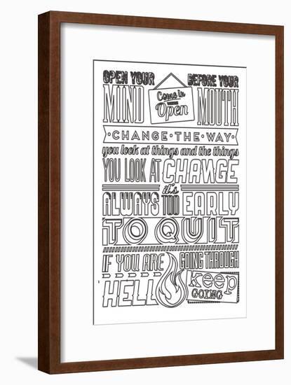 Change Set Black-Vintage Vector Studio-Framed Art Print