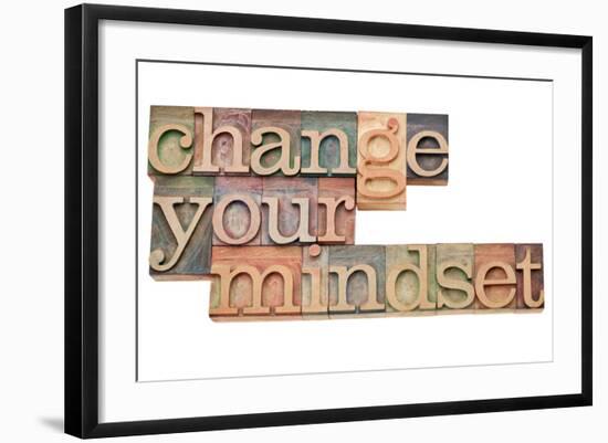 Change Your Mindset-PixelsAway-Framed Art Print