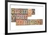 Change Your Mindset-PixelsAway-Framed Art Print