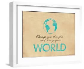 Change Your Thoughts and Change Your World-Jeanne Stevenson-Framed Giclee Print