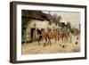 Changing Horses at the Red Lion-George Wright-Framed Giclee Print