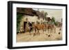 Changing Horses at the Red Lion-George Wright-Framed Giclee Print