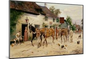 Changing Horses at the Red Lion-George Wright-Mounted Giclee Print