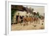 Changing Horses at the Red Lion-George Wright-Framed Giclee Print