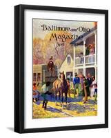 Changing Horses at the Relay House-Herbert Stitt-Framed Giclee Print