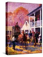 Changing Horses at the Relay House-Herbert Stitt-Stretched Canvas