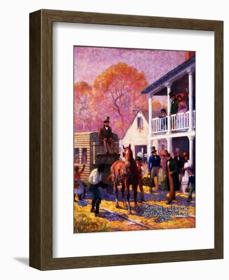 Changing Horses at the Relay House-Herbert Stitt-Framed Giclee Print