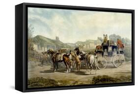 Changing Horses, from 'Fores Coaching Recollections', Engraved by John Harris-Charles Cooper Henderson-Framed Stretched Canvas