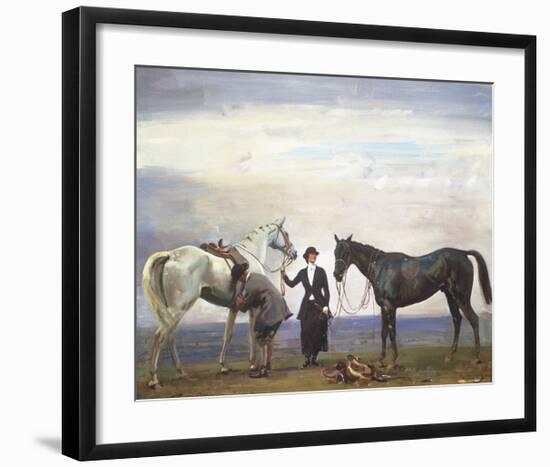 Changing Horses-Sir Alfred Munnings-Framed Premium Giclee Print