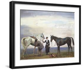 Changing Horses-Sir Alfred Munnings-Framed Premium Giclee Print