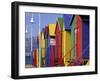 Changing Huts on St. John's Beach, Capetown, South Africa-Michele Westmorland-Framed Photographic Print