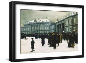 Changing of the Guard at Amalienborg Palace-Paul Fischer-Framed Premium Giclee Print