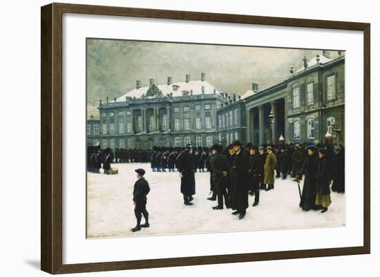 Changing of the Guard at Amalienborg Palace-Paul Fischer-Framed Giclee Print