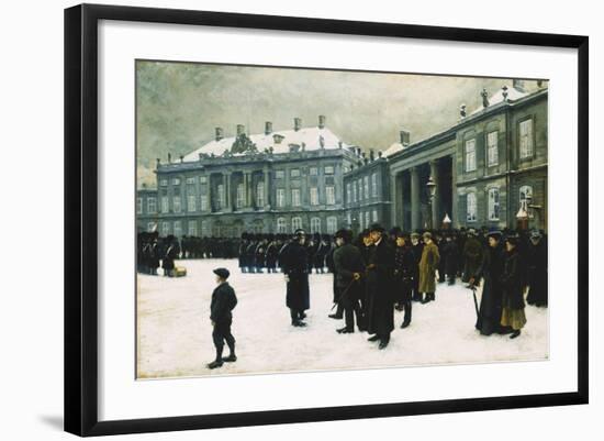 Changing of the Guard at Amalienborg Palace-Paul Fischer-Framed Giclee Print