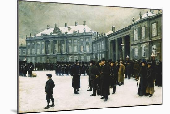 Changing of the Guard at Amalienborg Palace-Paul Fischer-Mounted Giclee Print