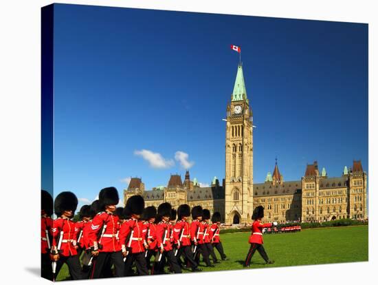 Changing of the Guard Ceremony on Canada's Parliament Hill-Rambleon-Stretched Canvas