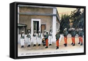 Changing of the Guard, French Foreign Legion, C1910-null-Framed Stretched Canvas