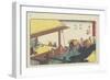 Changing Porters and Horses at Shono, 1841-1842-Utagawa Hiroshige-Framed Giclee Print