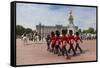Changing the Guard at Buckingham Palace, New Guard Marching-Eleanor Scriven-Framed Stretched Canvas