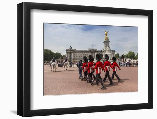 Changing the Guard at Buckingham Palace, New Guard Marching-Eleanor Scriven-Framed Photographic Print