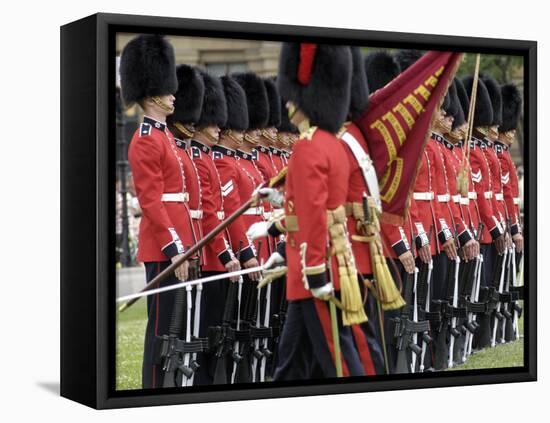 Changing the Guard Ceremony, Parliament Hill, Ottawa, Ontario, Canada, North America-De Mann Jean-Pierre-Framed Stretched Canvas