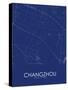 Changzhou, China Blue Map-null-Stretched Canvas