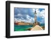 Chania Port, View with Light House. Crete. Greece-Maugli-l-Framed Photographic Print