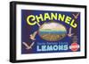 Channel Lemon Label-null-Framed Art Print