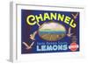 Channel Lemon Label-null-Framed Art Print