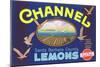 Channel Lemon Label-null-Mounted Art Print