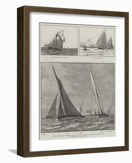 Channel Match of the New Thames Yacht Club, Southend to Harwich, Starting from Southend Pier-null-Framed Giclee Print