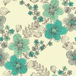 Elegant Seamless Pattern with Abstract Flowers for Your Design-Chantall-Art Print