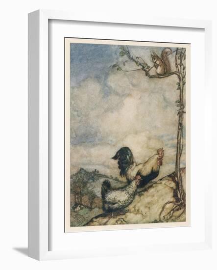 Chantecleer, Partlet-Arthur Rackham-Framed Art Print