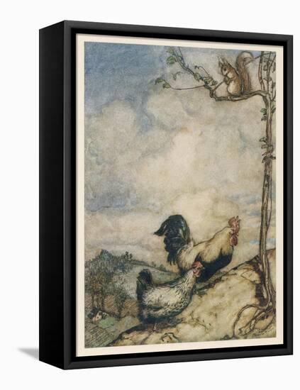 Chantecleer, Partlet-Arthur Rackham-Framed Stretched Canvas