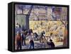 Chantier de construction-Maximilien Luce-Framed Stretched Canvas