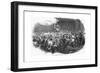 Chanting Crowd in Front of the Foreign Ministry, the July Revolution, France, February 1848-null-Framed Giclee Print