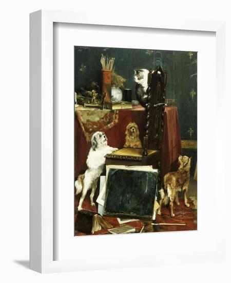 Chaos in the Studio, 1887-Charles Van Den Eycken-Framed Giclee Print