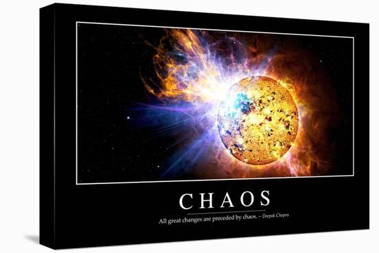 Chaos: Inspirational Quote and Motivational Poster-null-Stretched Canvas