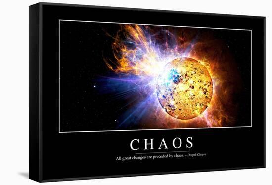 Chaos: Inspirational Quote and Motivational Poster-null-Framed Stretched Canvas